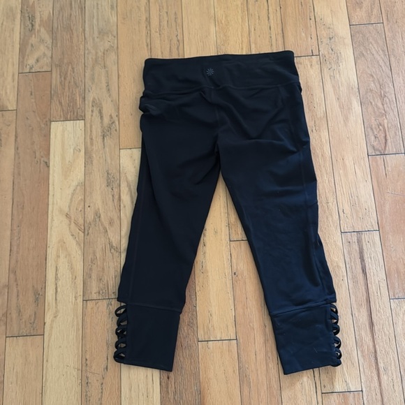 Athleta | Black Capris Cutout Leggings | size S - Picture 6 of 7